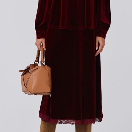 Lunette Velvet Midi Skirt