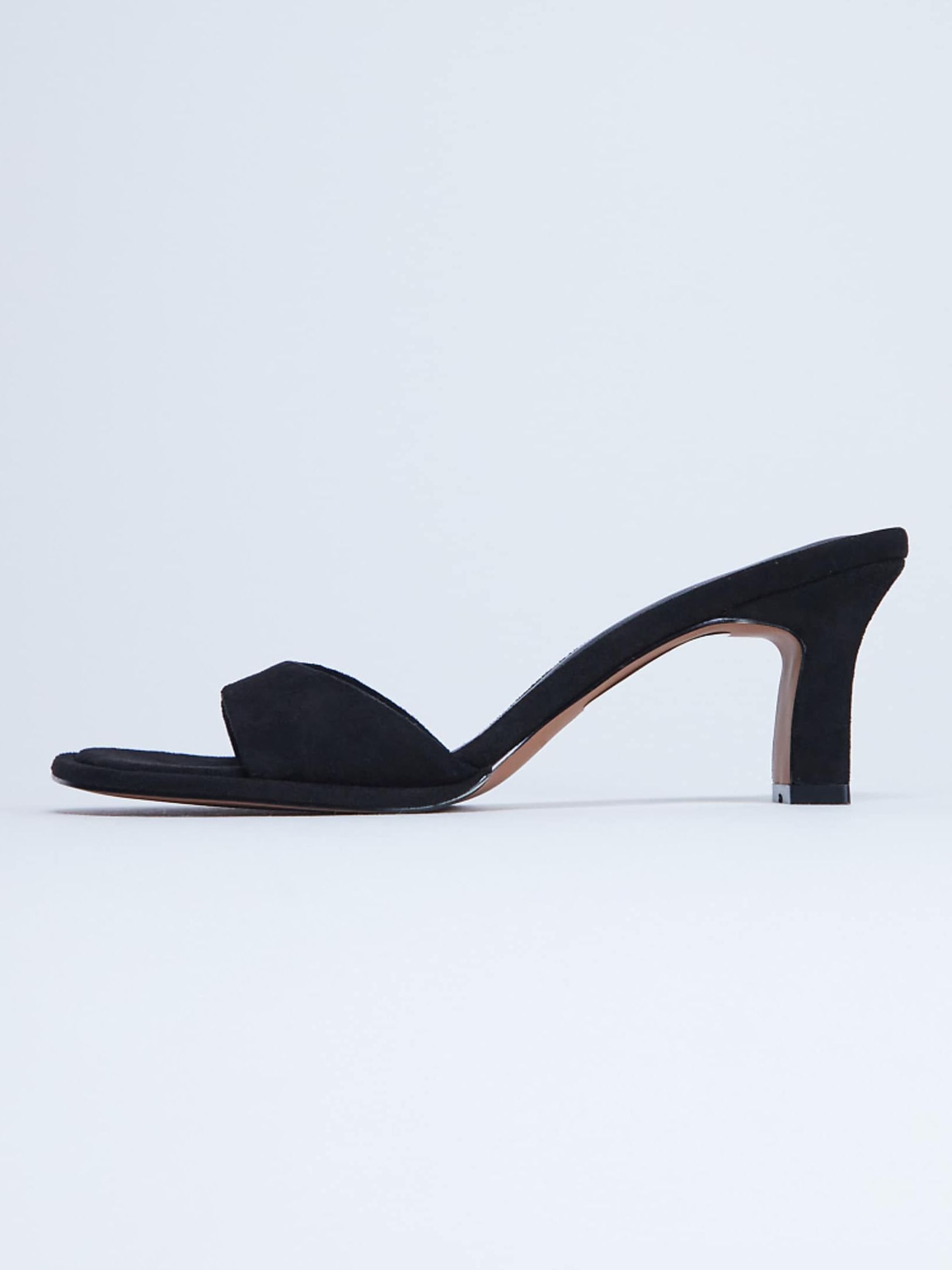 Topshop Ari Mule Mid Heeled Sandals in Black