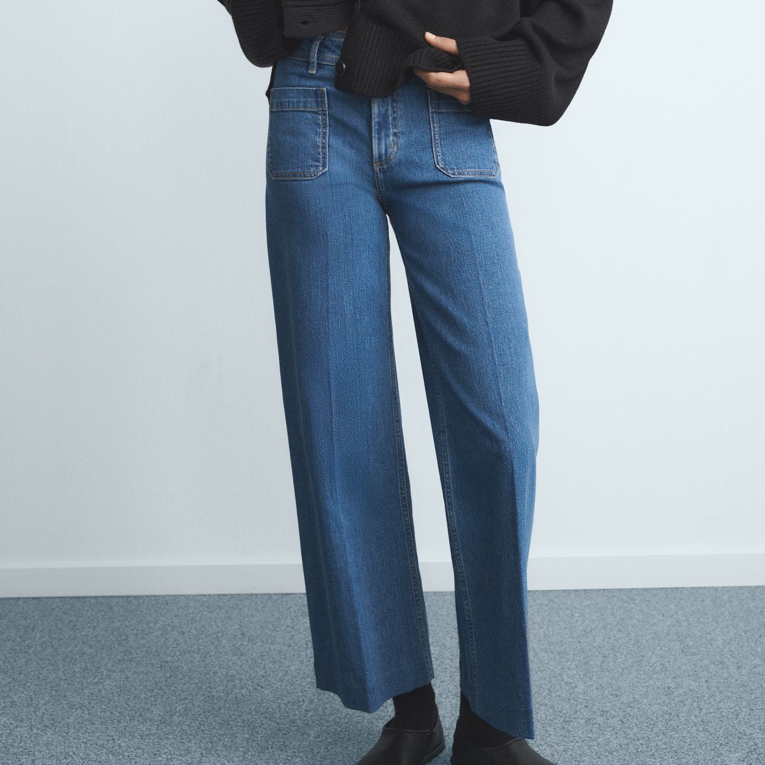 Wide-Leg Jeans With Pockets - Women | Mango United Kingdom