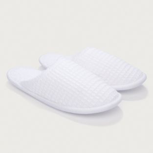 Unisex Organic Cotton Waffle Slippers | the White Company