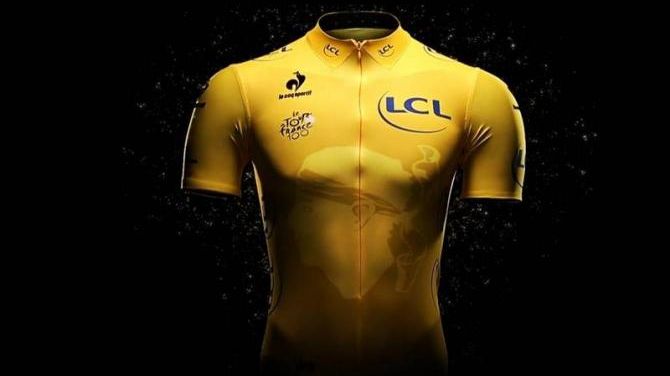 Maillot JAUNE TOUR DE FRANCE vintage 80'S LE COQ SPORTIF