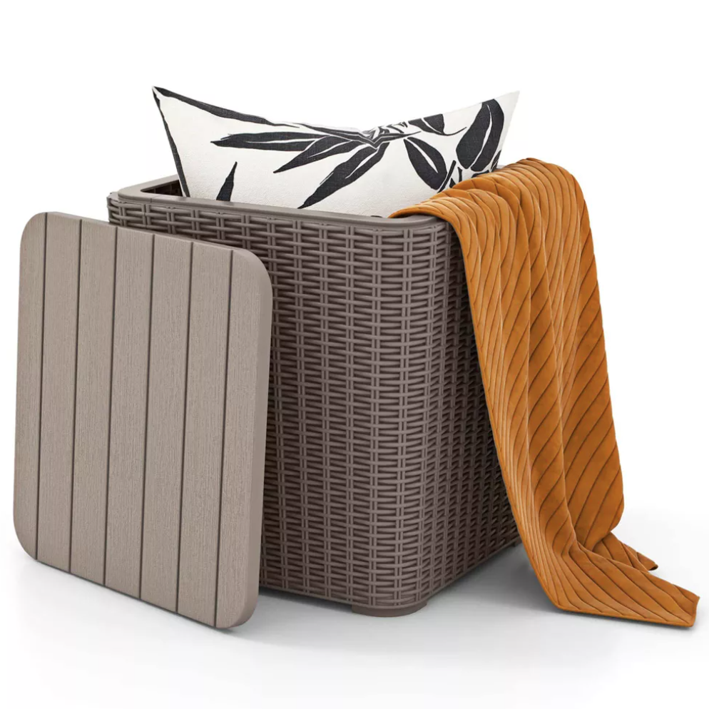 Costway Waterproof Storage Side Table