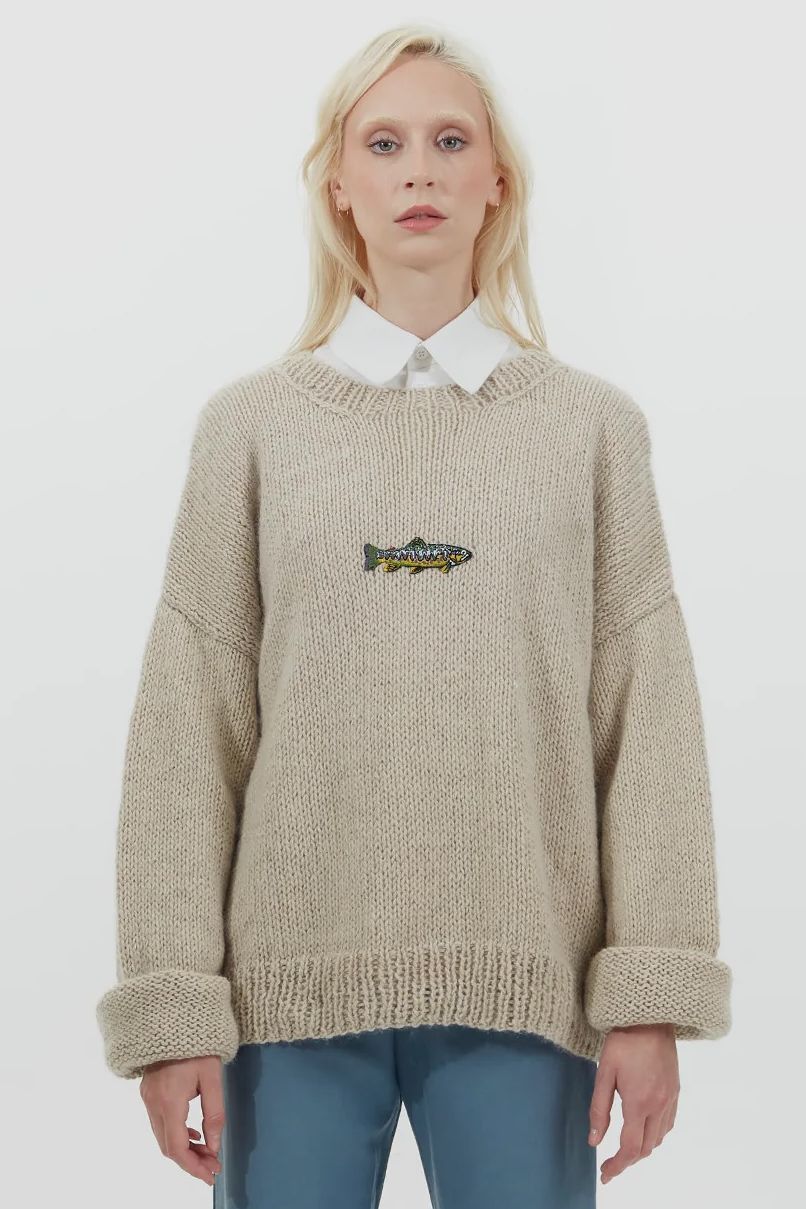 Melke Almond Recycled Merino Pullover