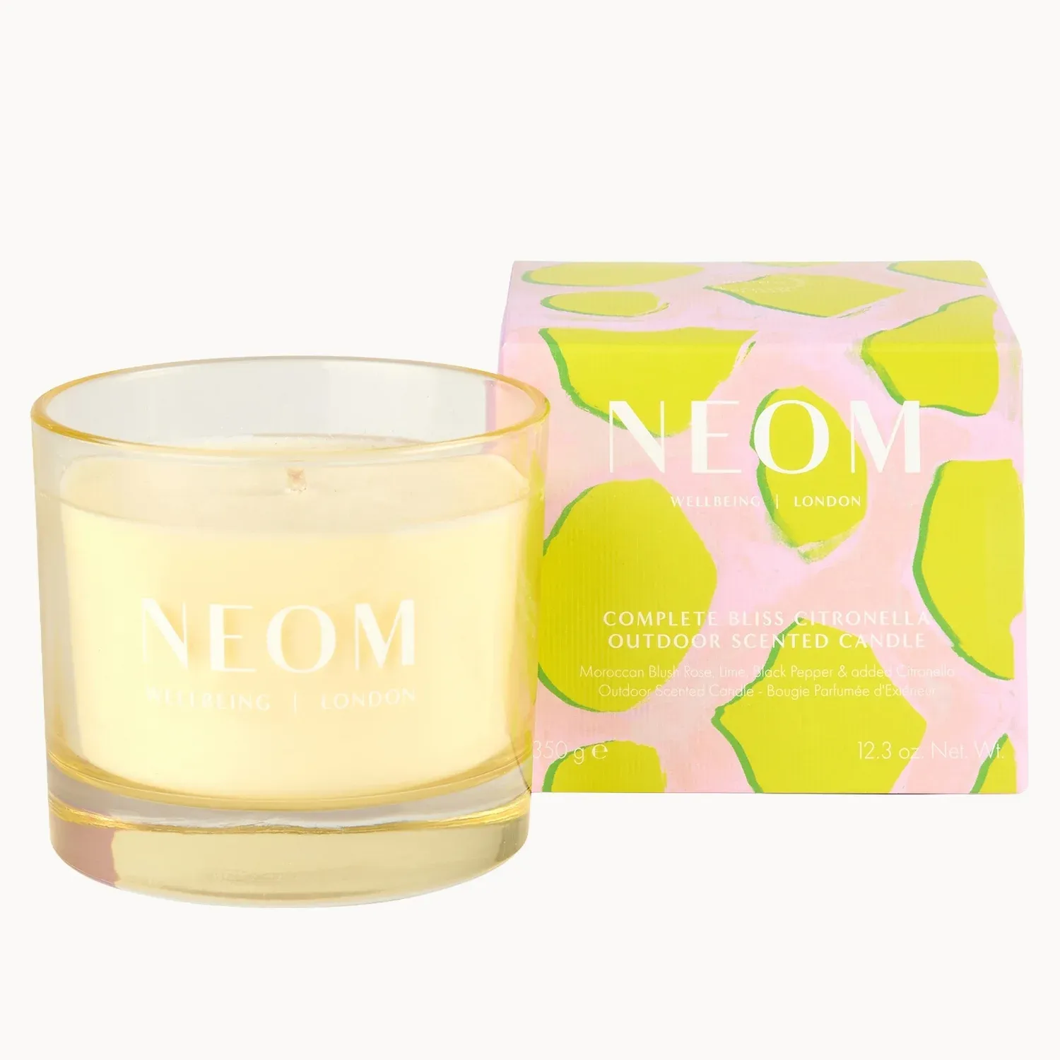 Neom Wellbeing Complete Bliss Citronella Outdoor Candle 350g