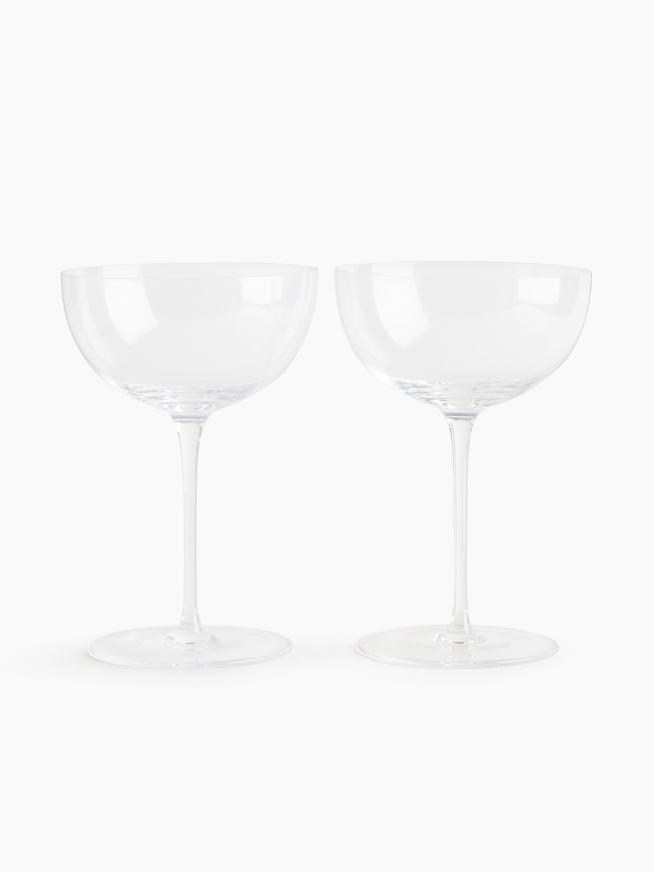 Transparent Cocktail Glasses, Set of 2