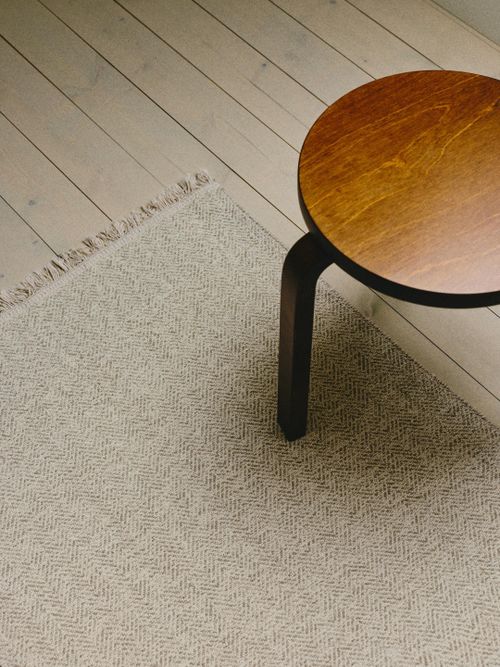 Small Fringed Cotton Rug