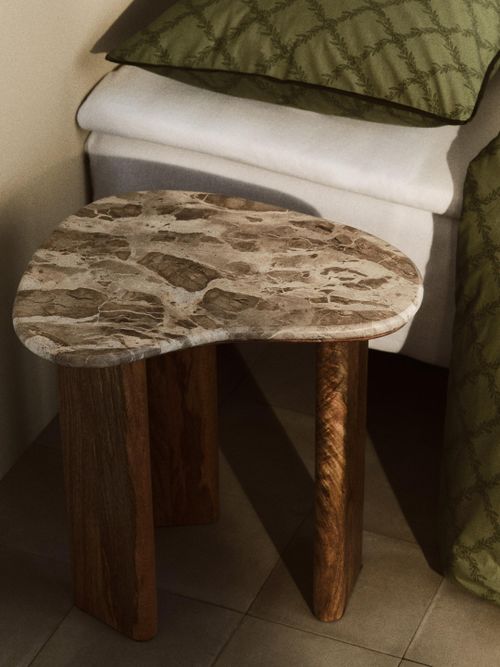 Marble-Top Side Table