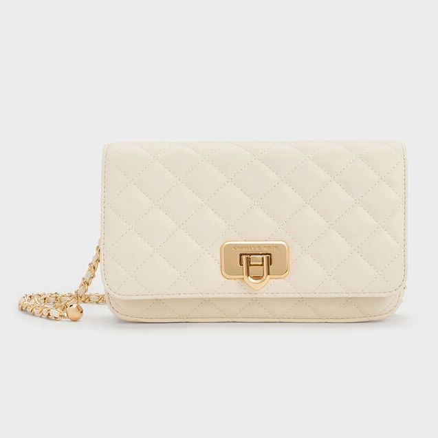 Charles &amp;amp; Keith Cressida Quilted Push-Lock Bag