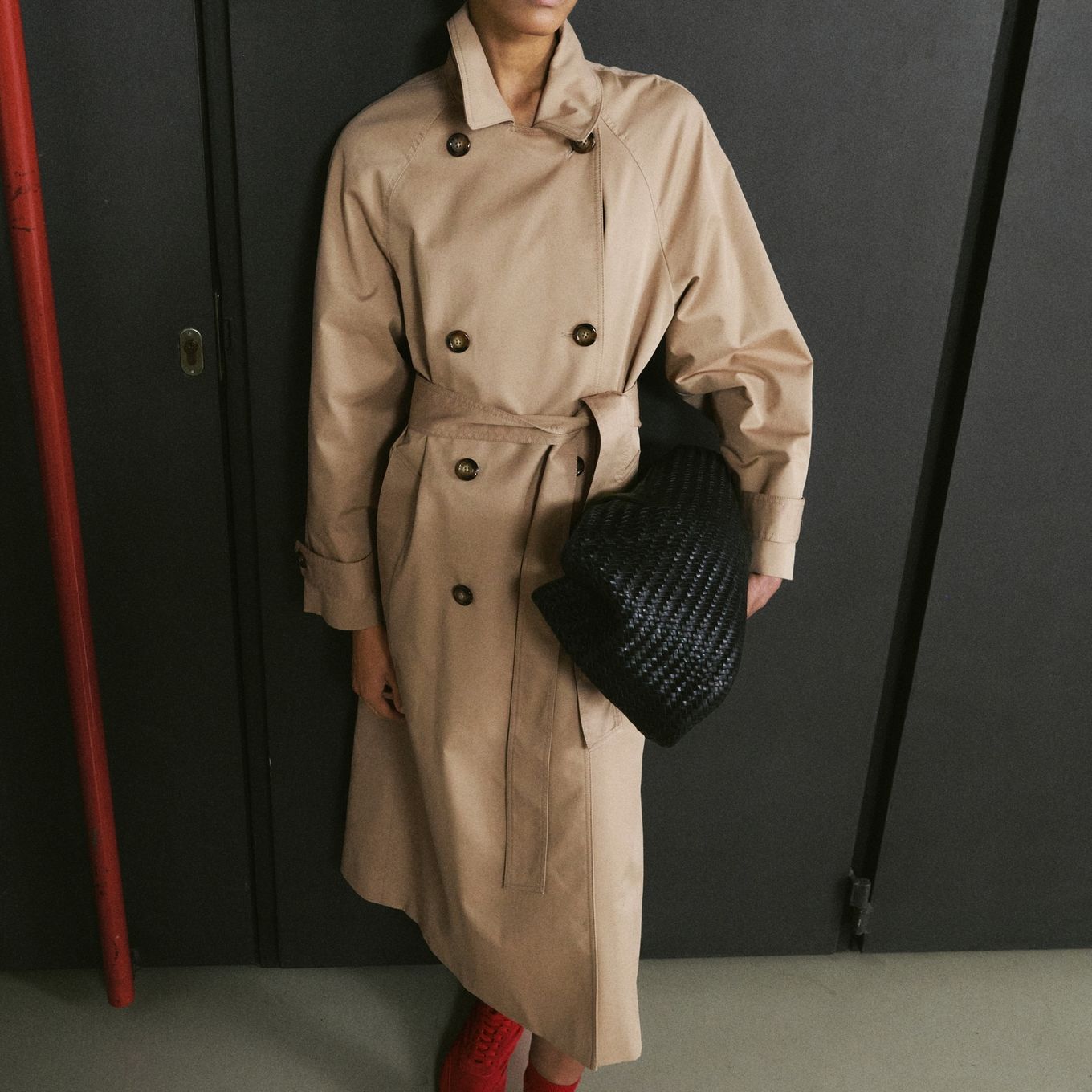 Long Double-Breasted Trench Coat - Women | Mango United Kingdom