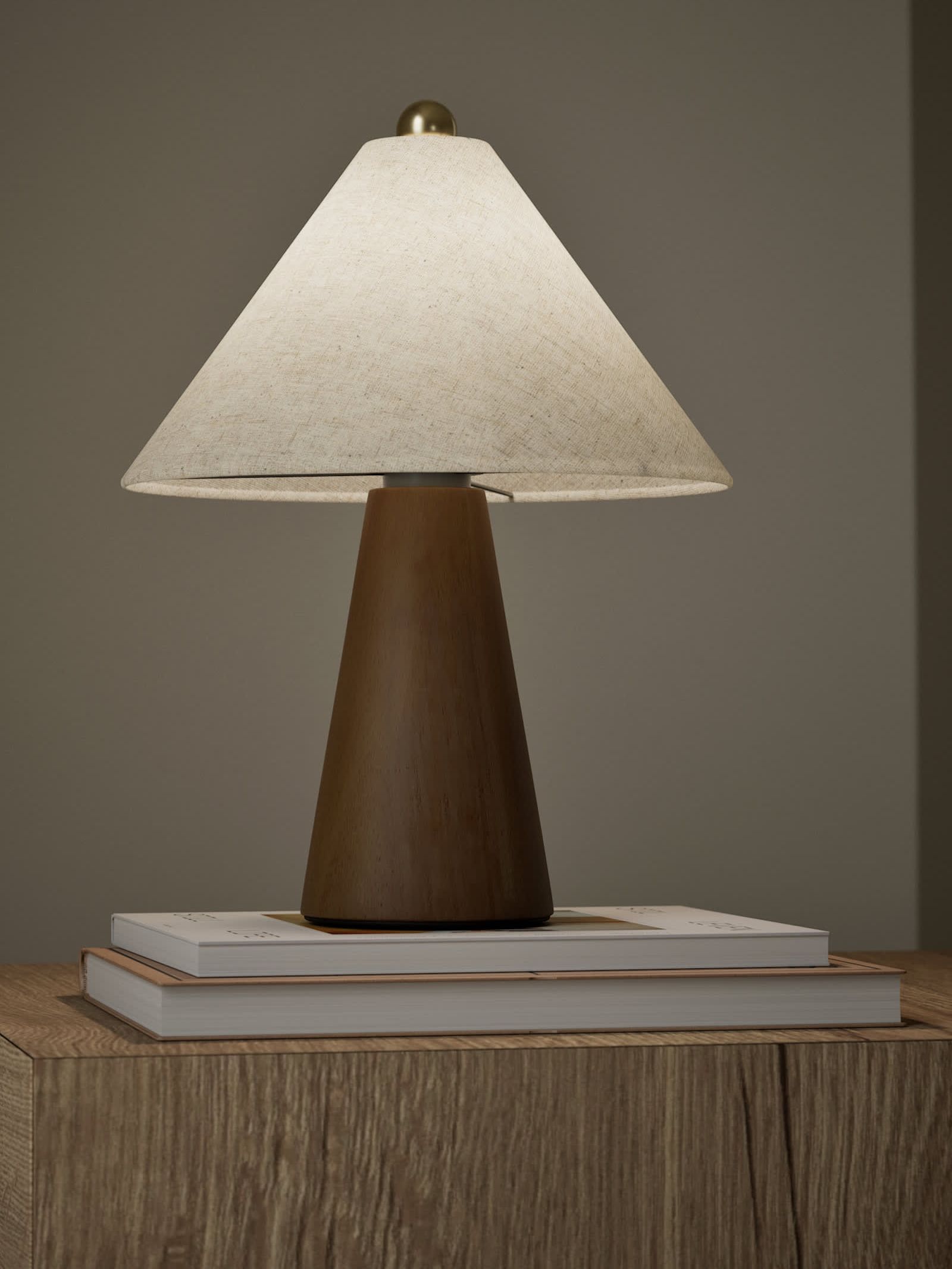 Wooden Rechargeable Table Lamp