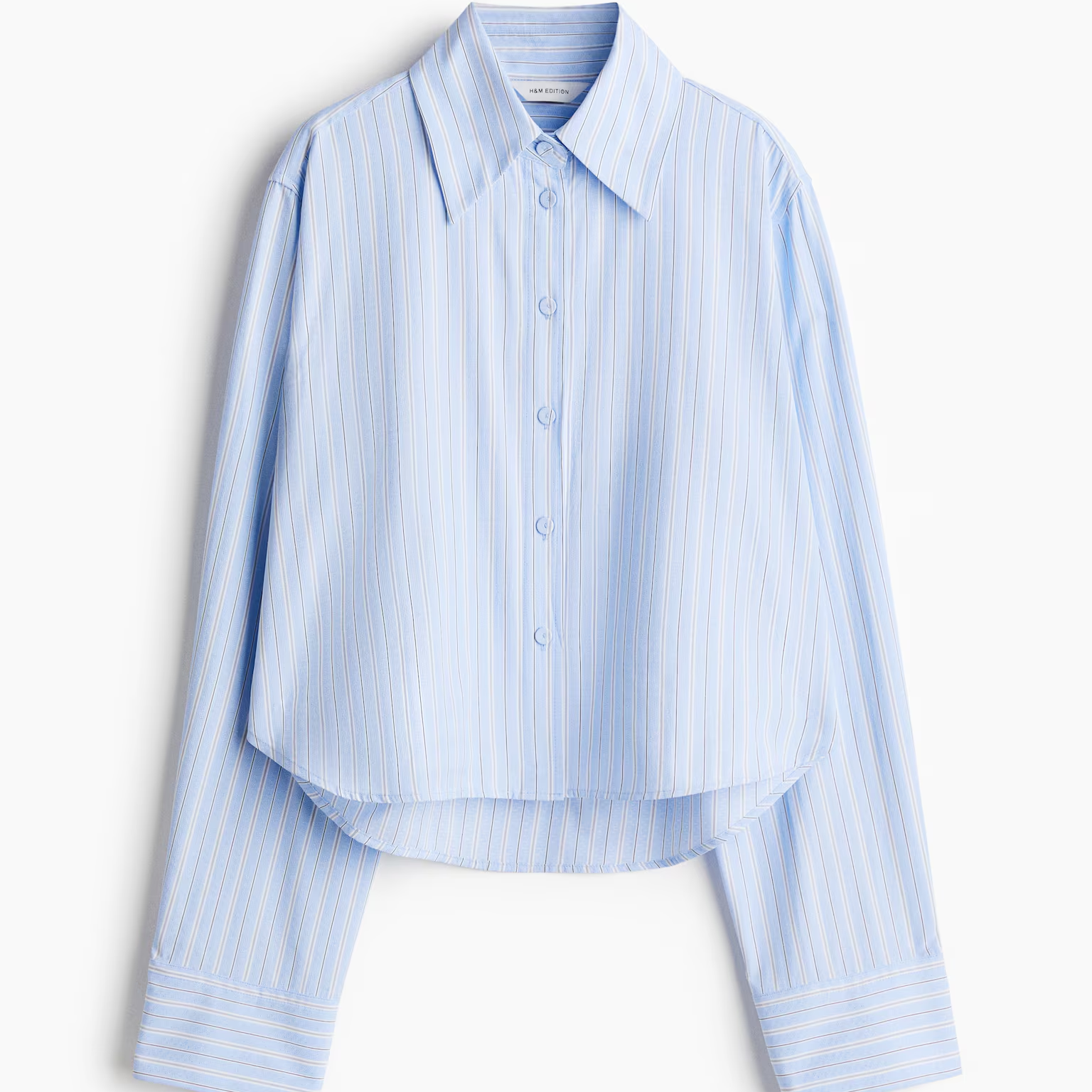 H&amp;amp;M white and blue stripe shirt