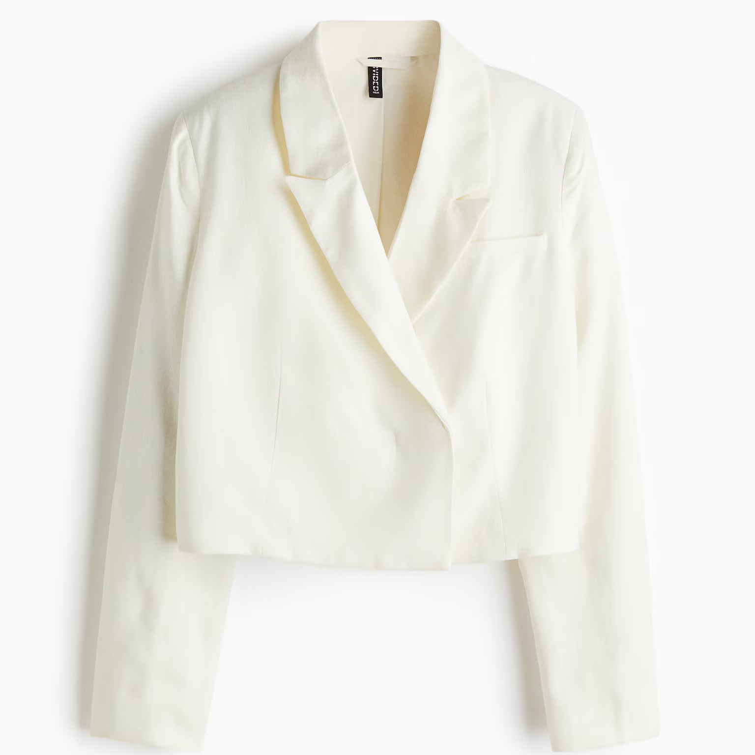 H&amp;amp;M's white linen cropped blazer