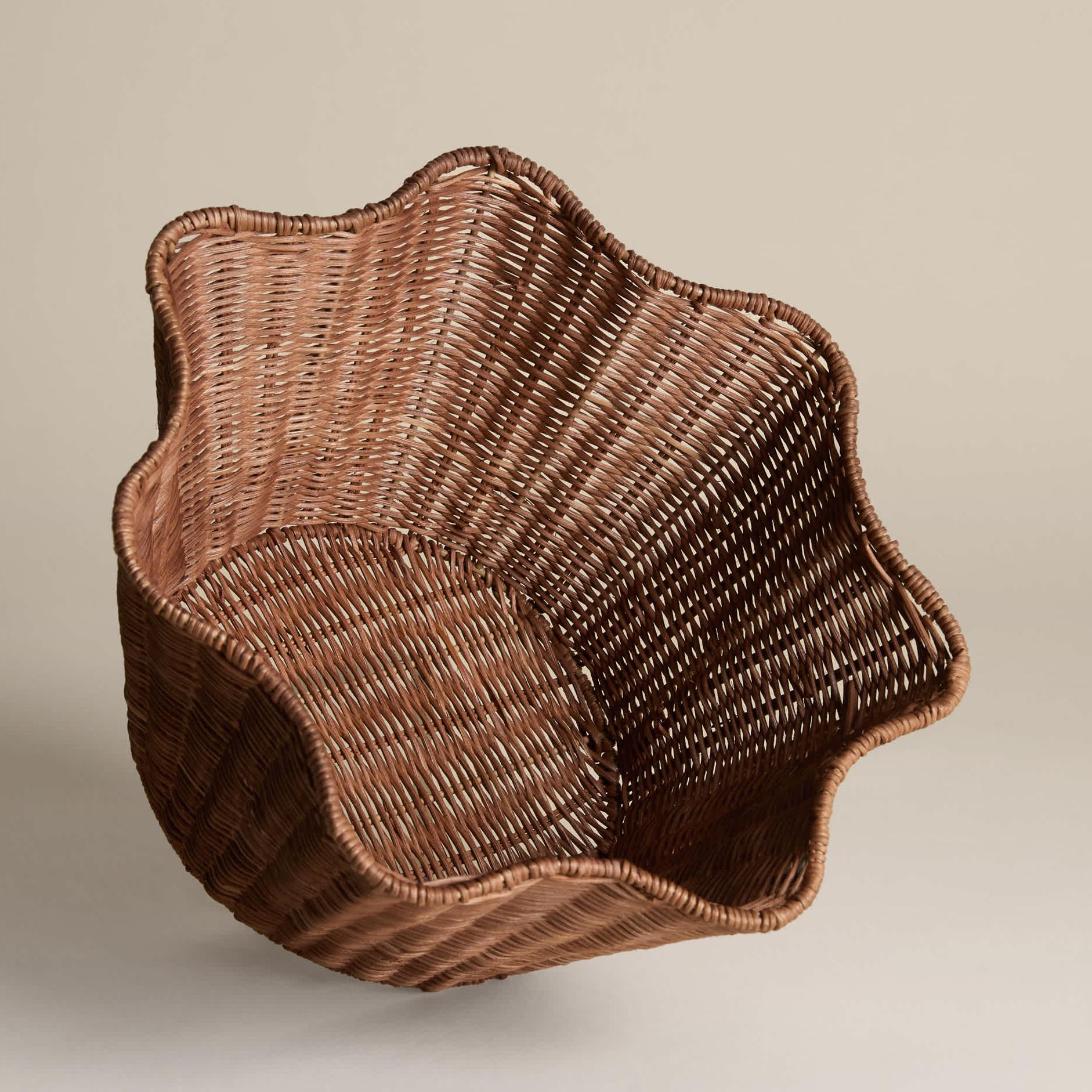 Scallop Rattan Bowl