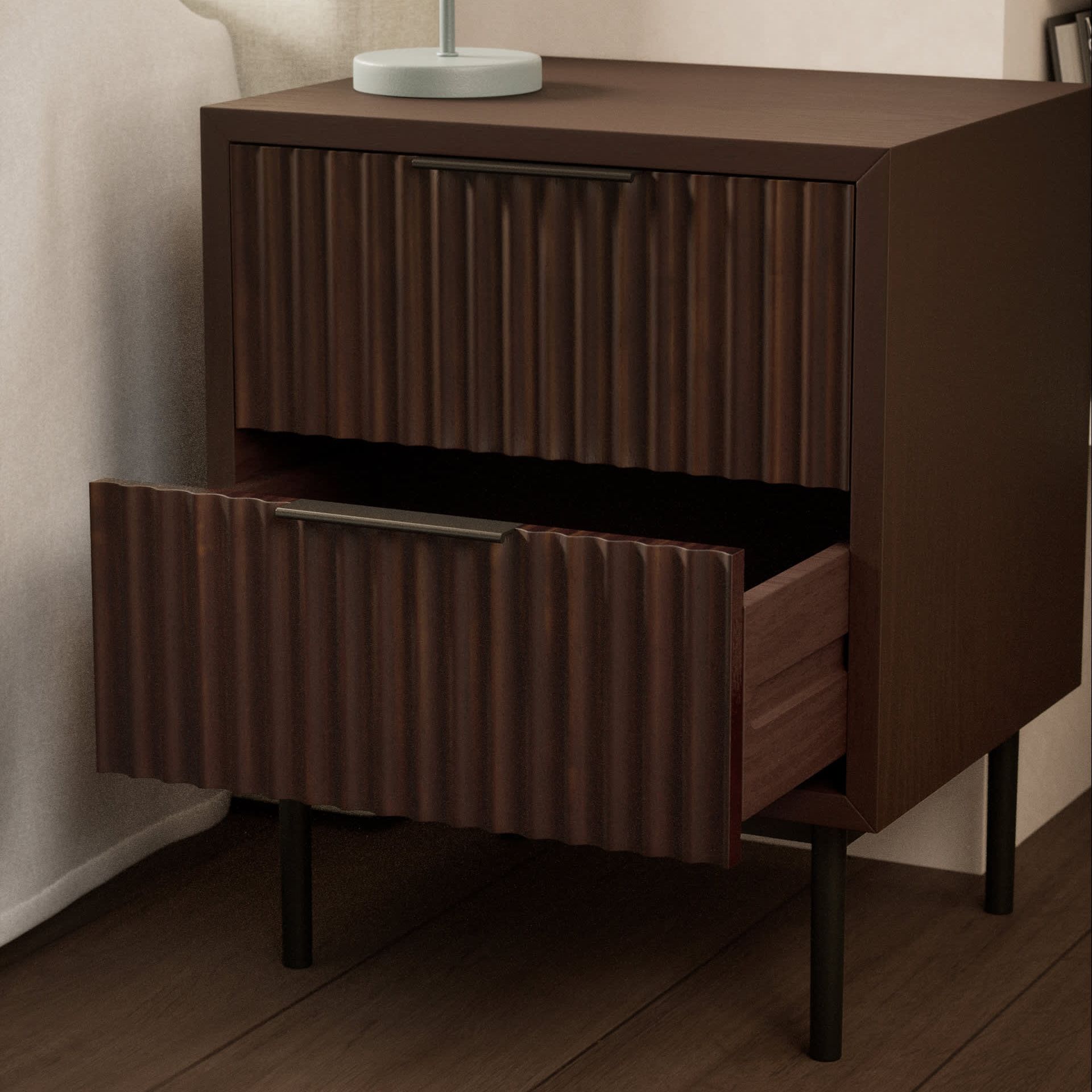 Wharf 2 Drawer Bedside Table