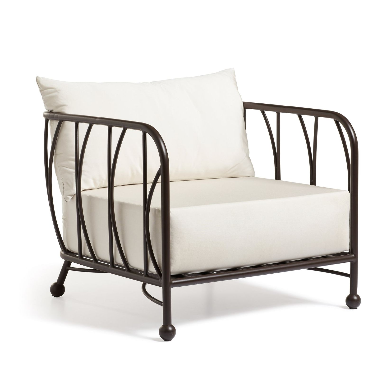 Rametto Garden Armchair - Ebony/brown