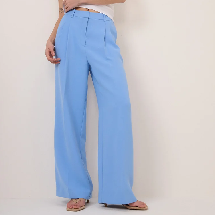 Nobody's Child, Blue Wide Leg Tailored Trousers