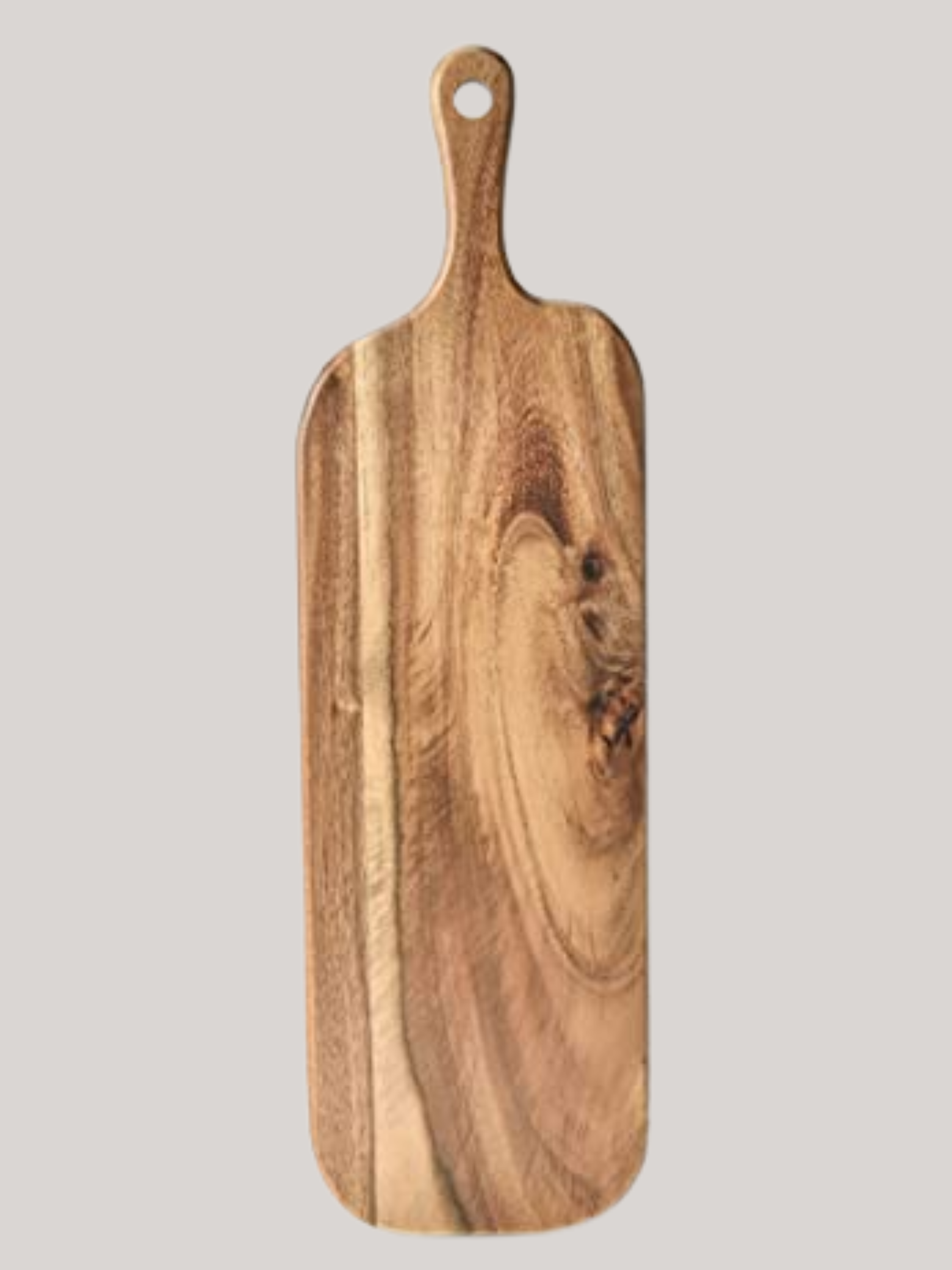 Bill.f Acacia Wood Cutting Board With Handle Small Size Long Wooden Charcuterie Board Paddle Cheese Board Serving Boards for Kitchen Meat, Pizza,cheese, Bread, Vegetables &amp;amp; Fruits 41 X 12 X 1.5cm