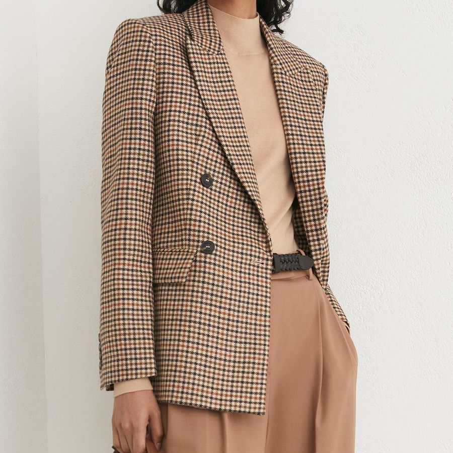 Reiss Wool Houndstooth Blazer