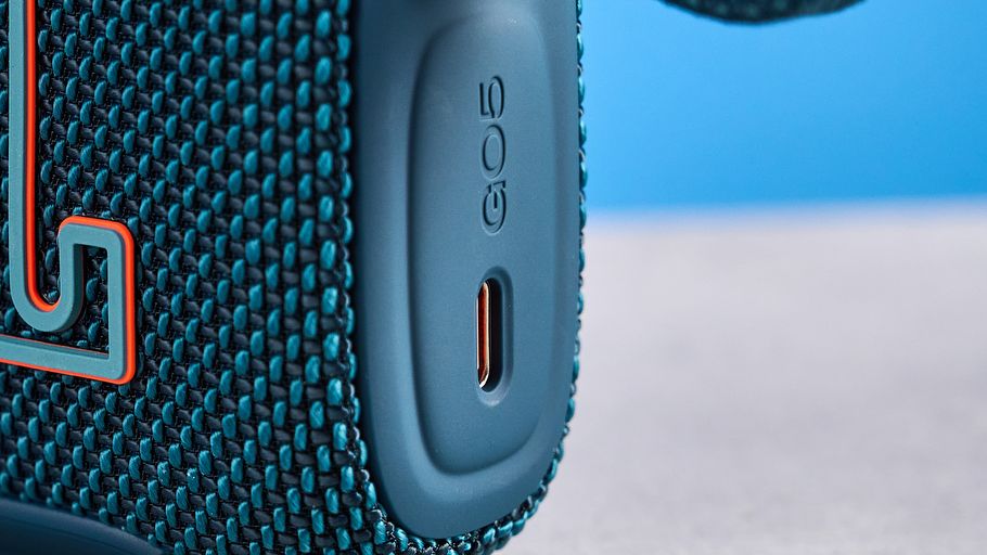 JBL Go 5 Bluetooth speaker in blue