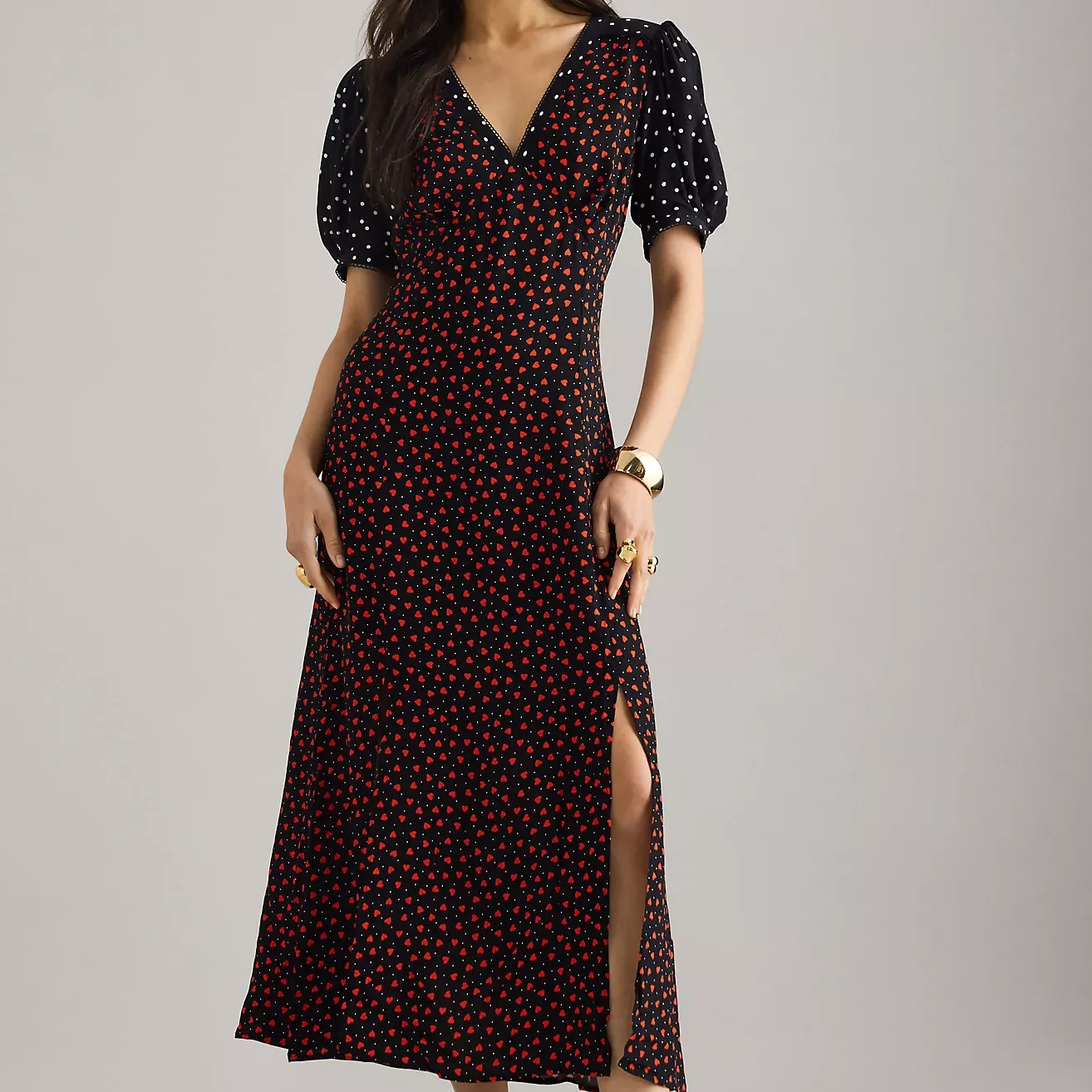 Maeve V-Neck A-Line Maxi Dress