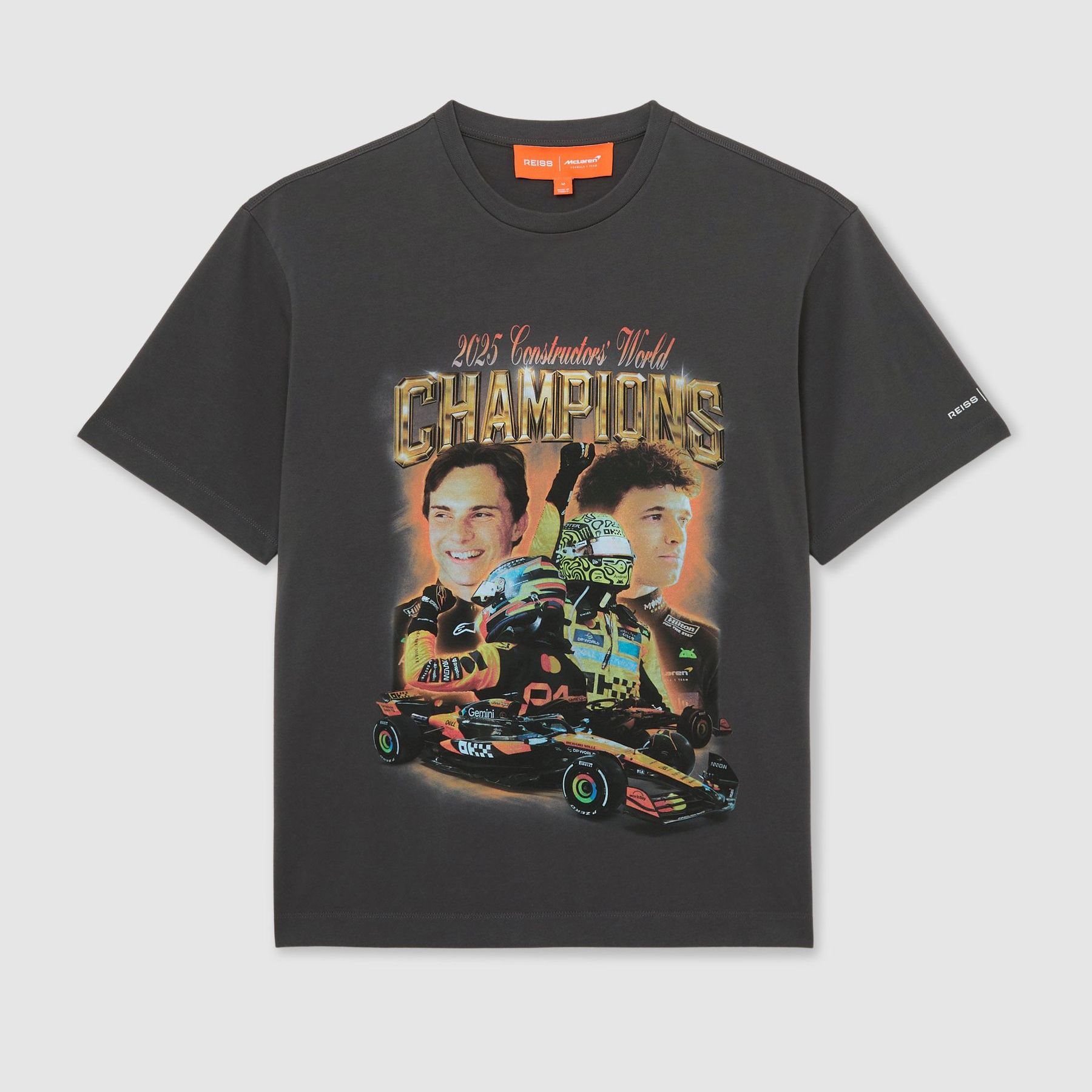 Mclaren F1 Team Championship T-Shirt in Washed Black - Size X-Small