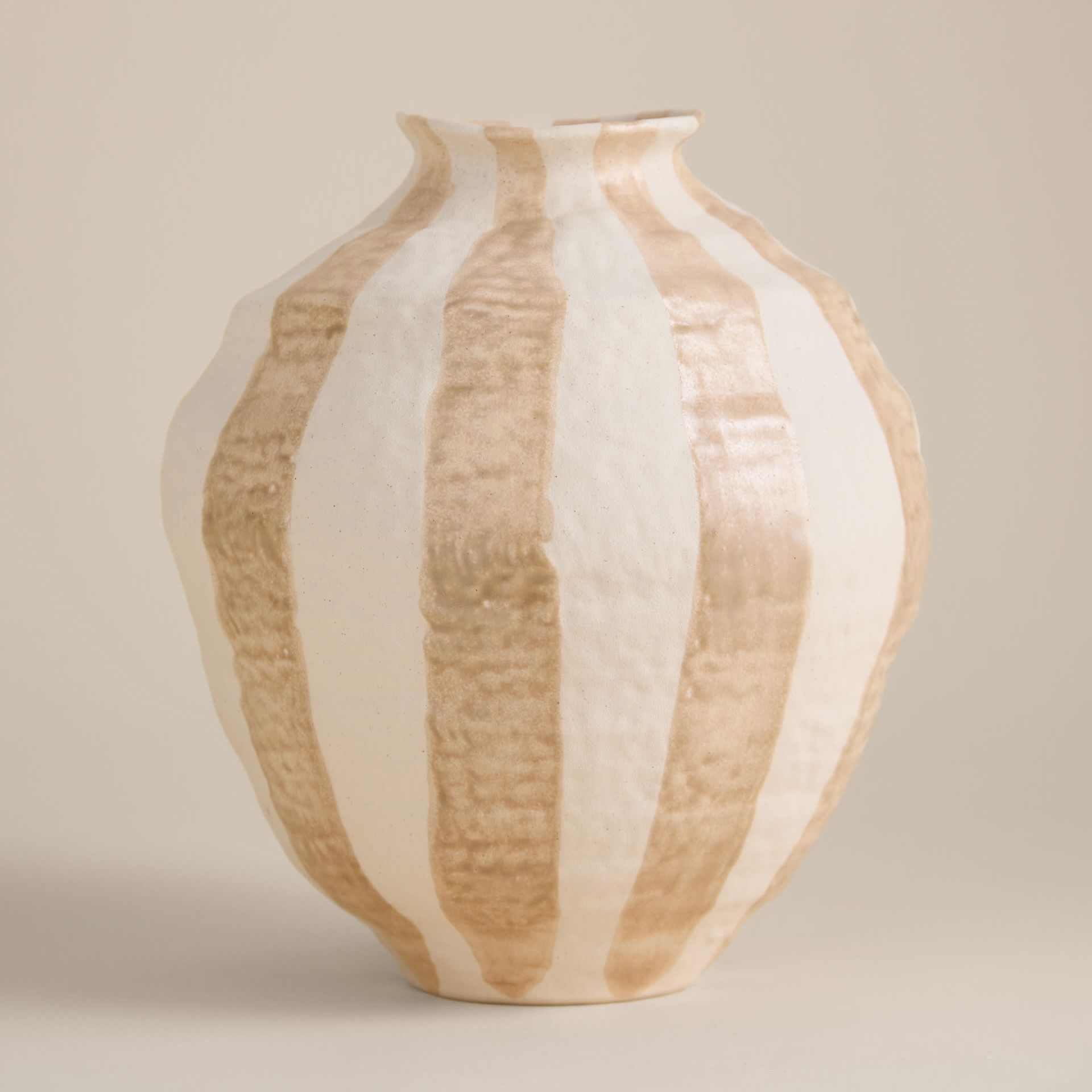 Striped Ceramic Vase