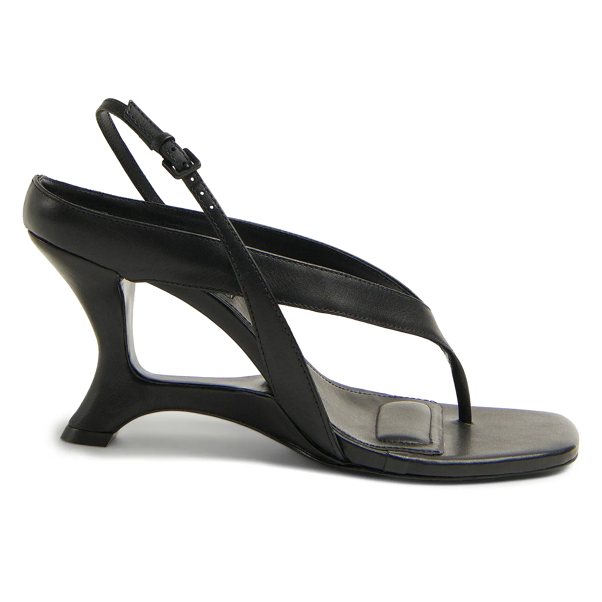 Darya 80mm Leather Wedge Sandals