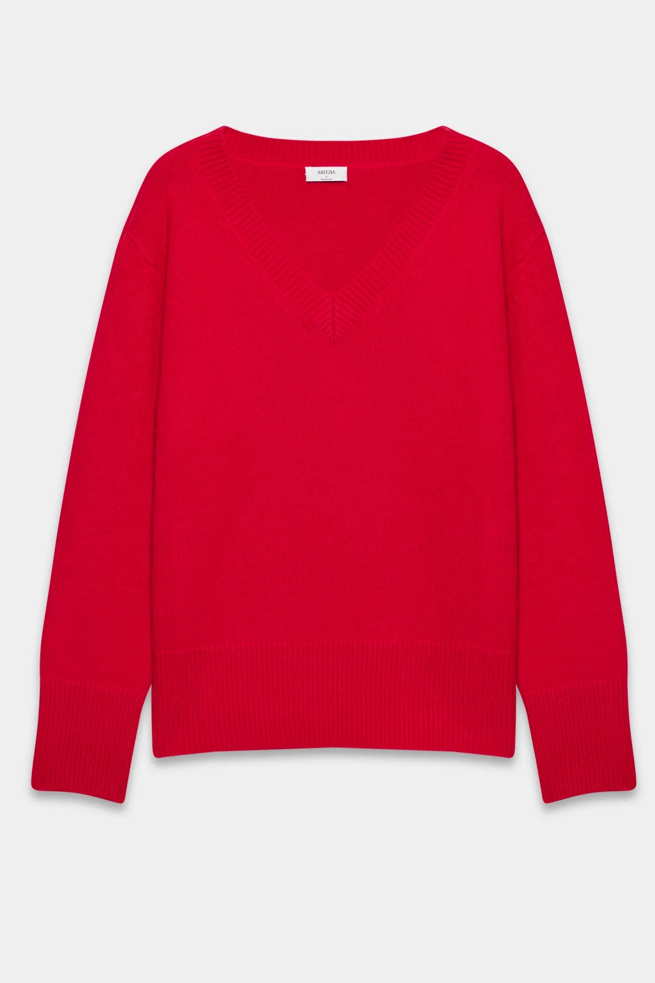 Plush Cashmere Oversized V-Neck Sweater