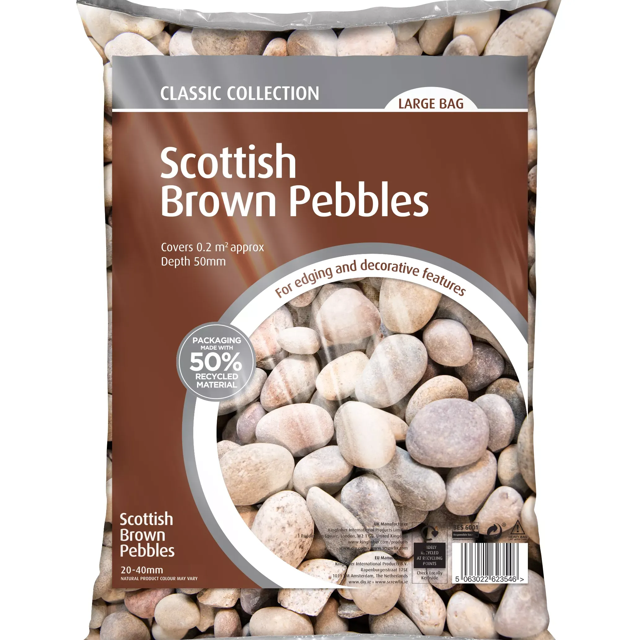 Scottish Brown 20-40mm Pebbles