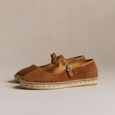 Mariana Espadrilles - Hazelnut - Split Cowhide Leather - S&amp;eacute;zane