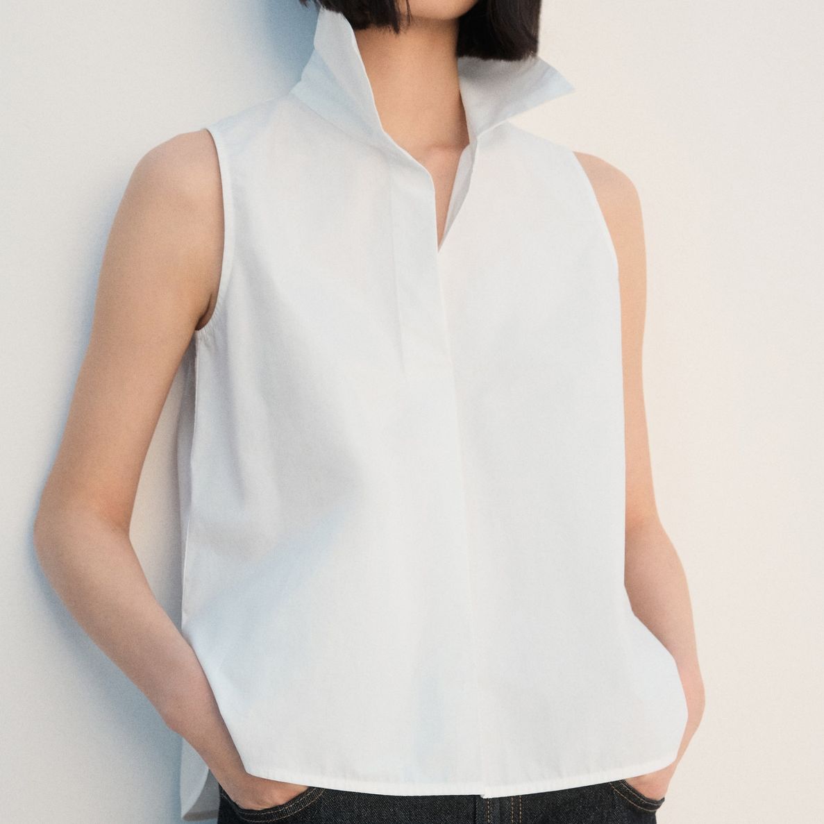 Sleeveless Cotton Shirt - Women | Mango United Kingdom