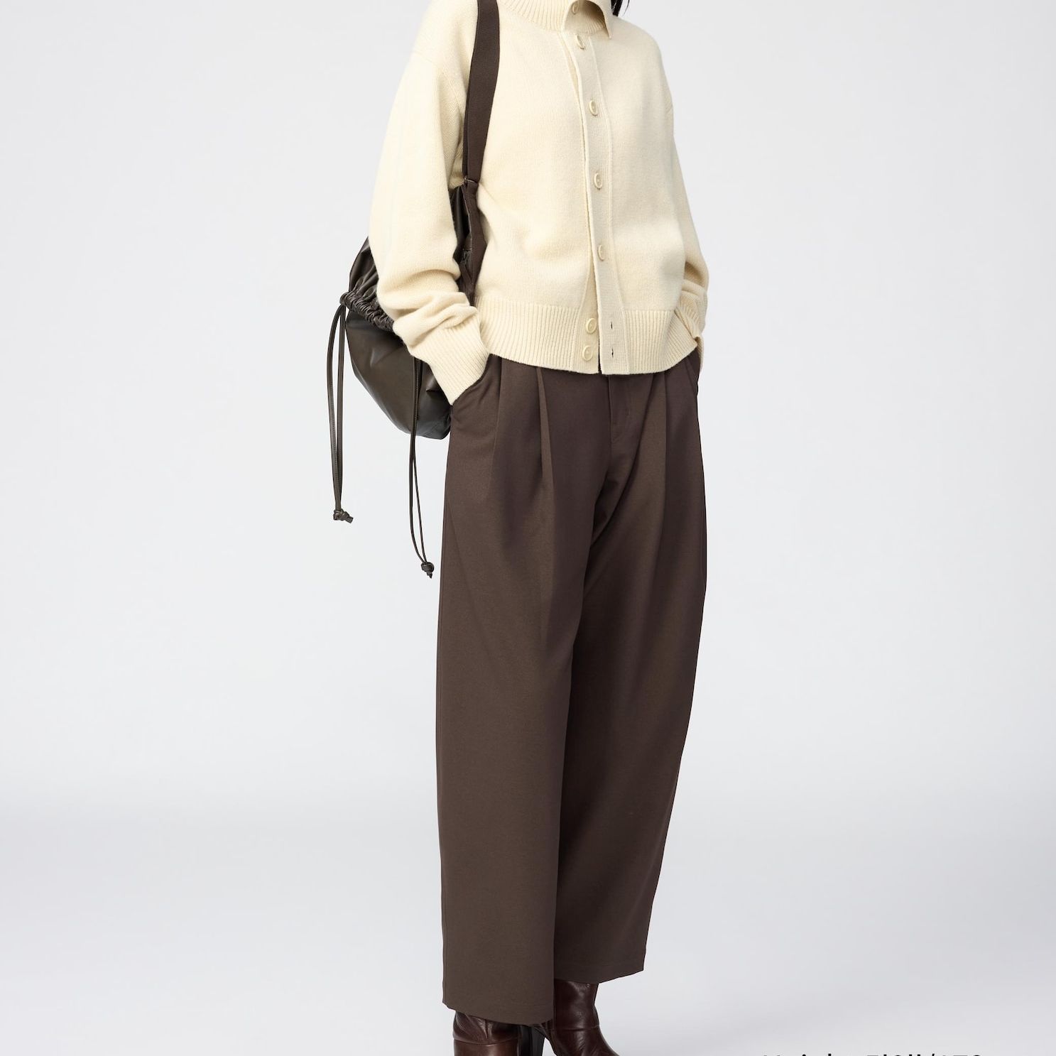 Pleated Barrel Leg Trousers