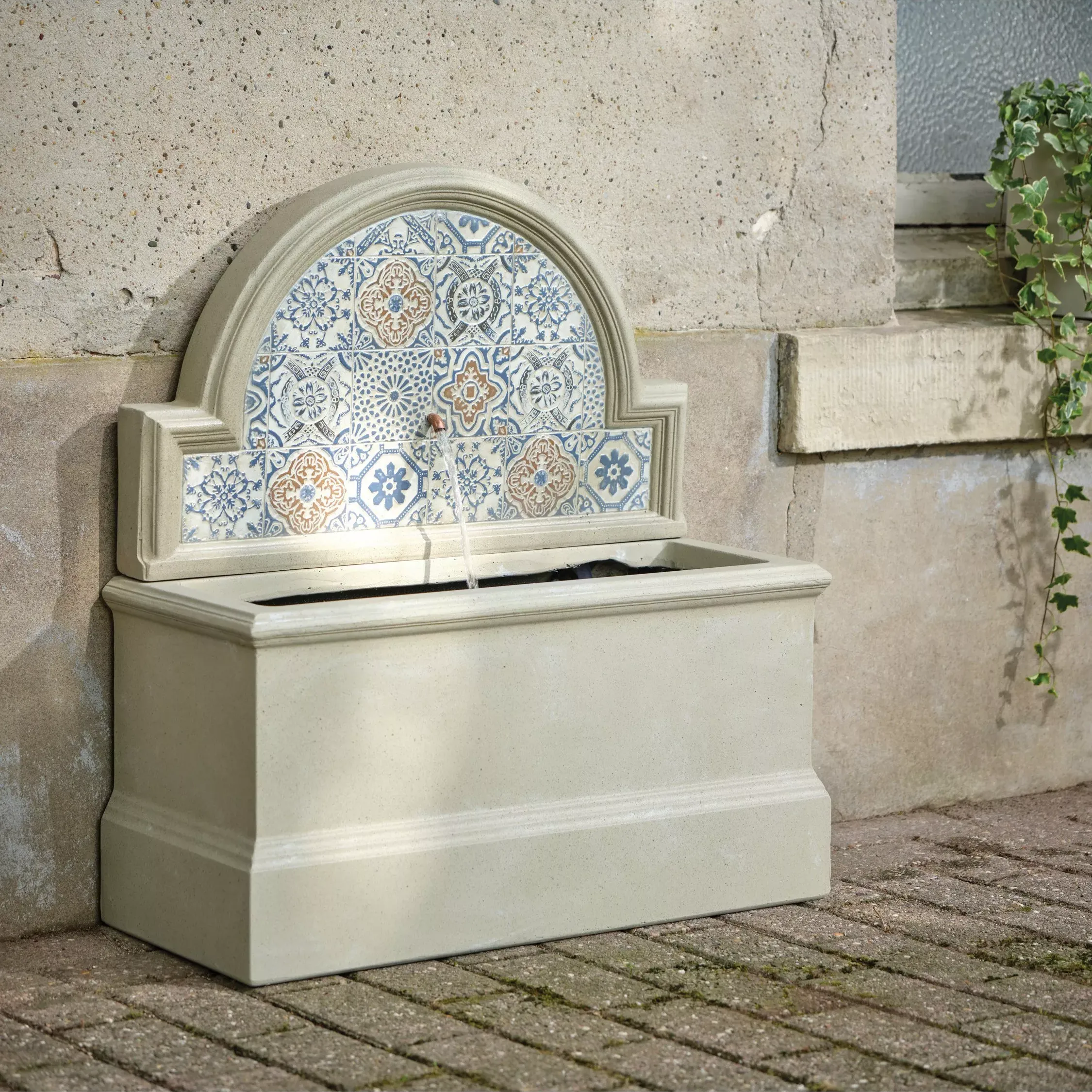 Kaemingk Turin Trough Mosaic Stone Effect Water Feature