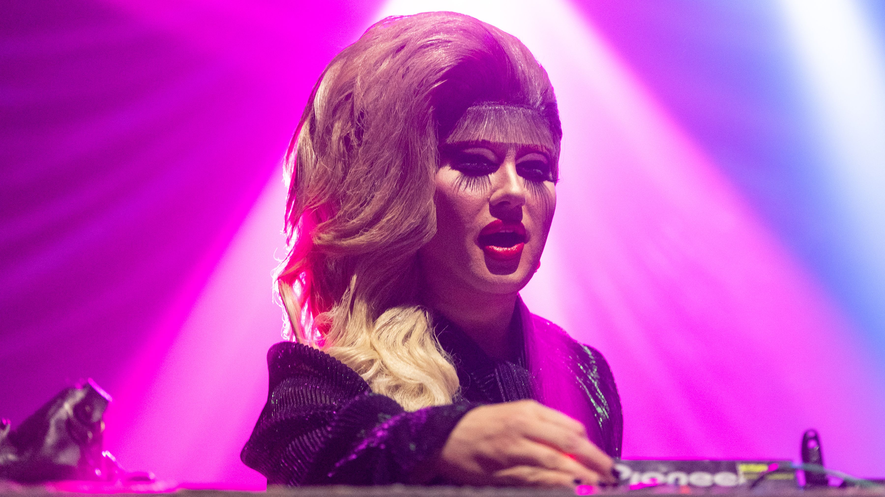GLASGOW, SCOTLAND - JUNE 20: Producer Jodie Harsh performs a DJ set opening for Jessie Ware at O2 Academy Glasgow on June 20, 2022 in Glasgow, Scotland. (Photo by Roberto Ricciuti/Redferns)