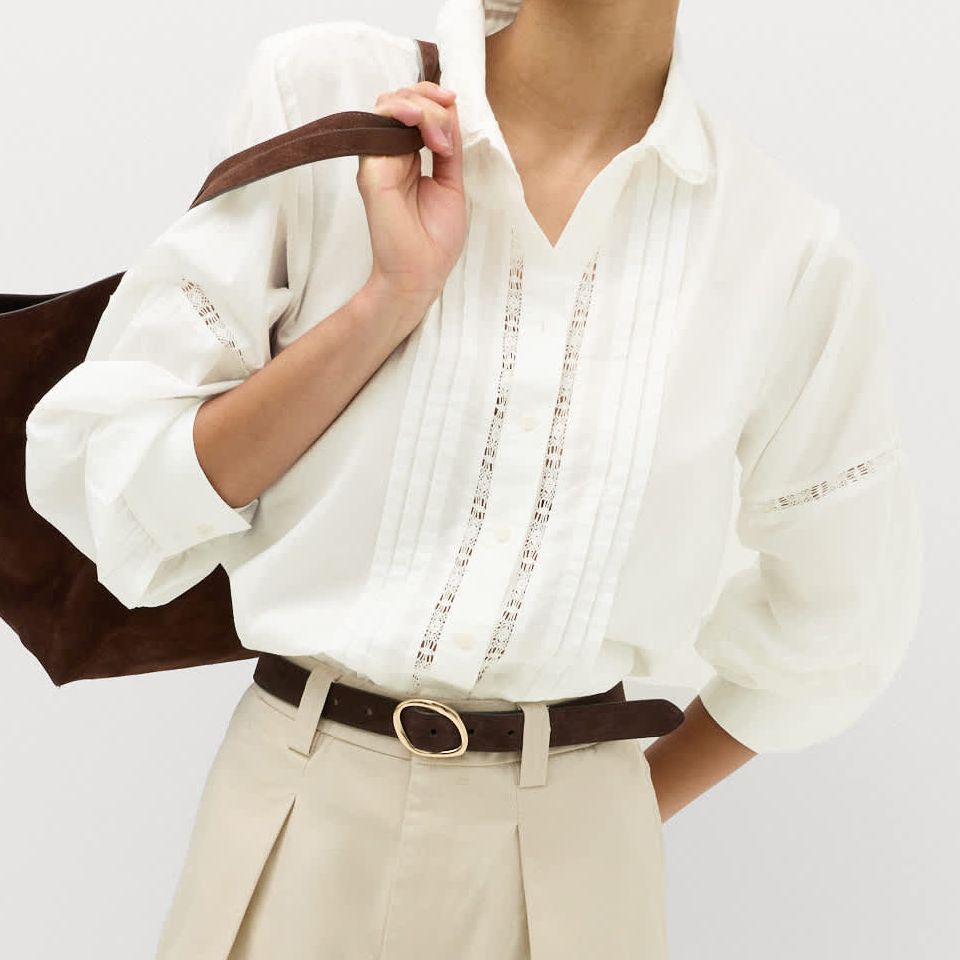 Pure Cotton Embroidered Collar Shirt