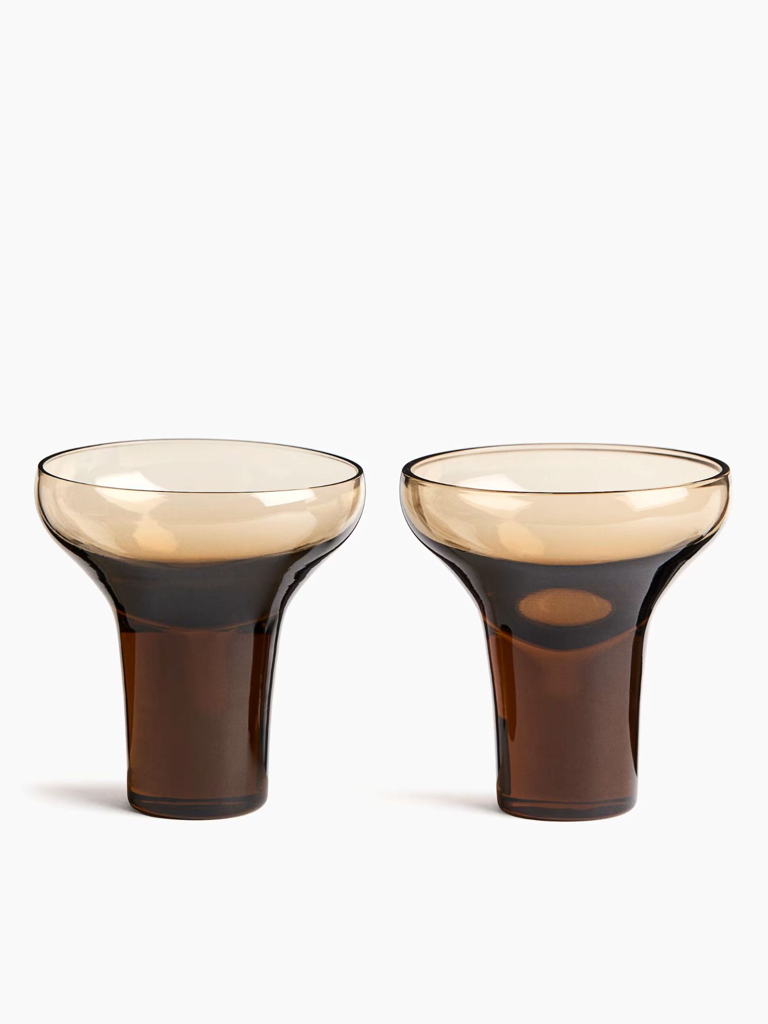 mouth blown coupe glass