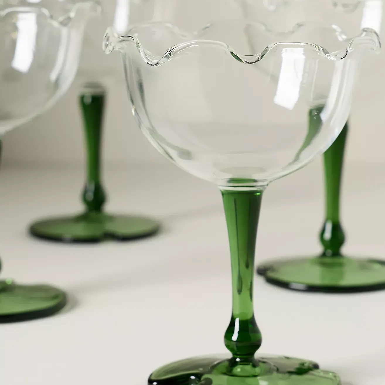 Lilypad Coupe Glasses, Set of 4