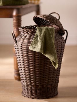 Rattan Urn Handled Laundry Basket