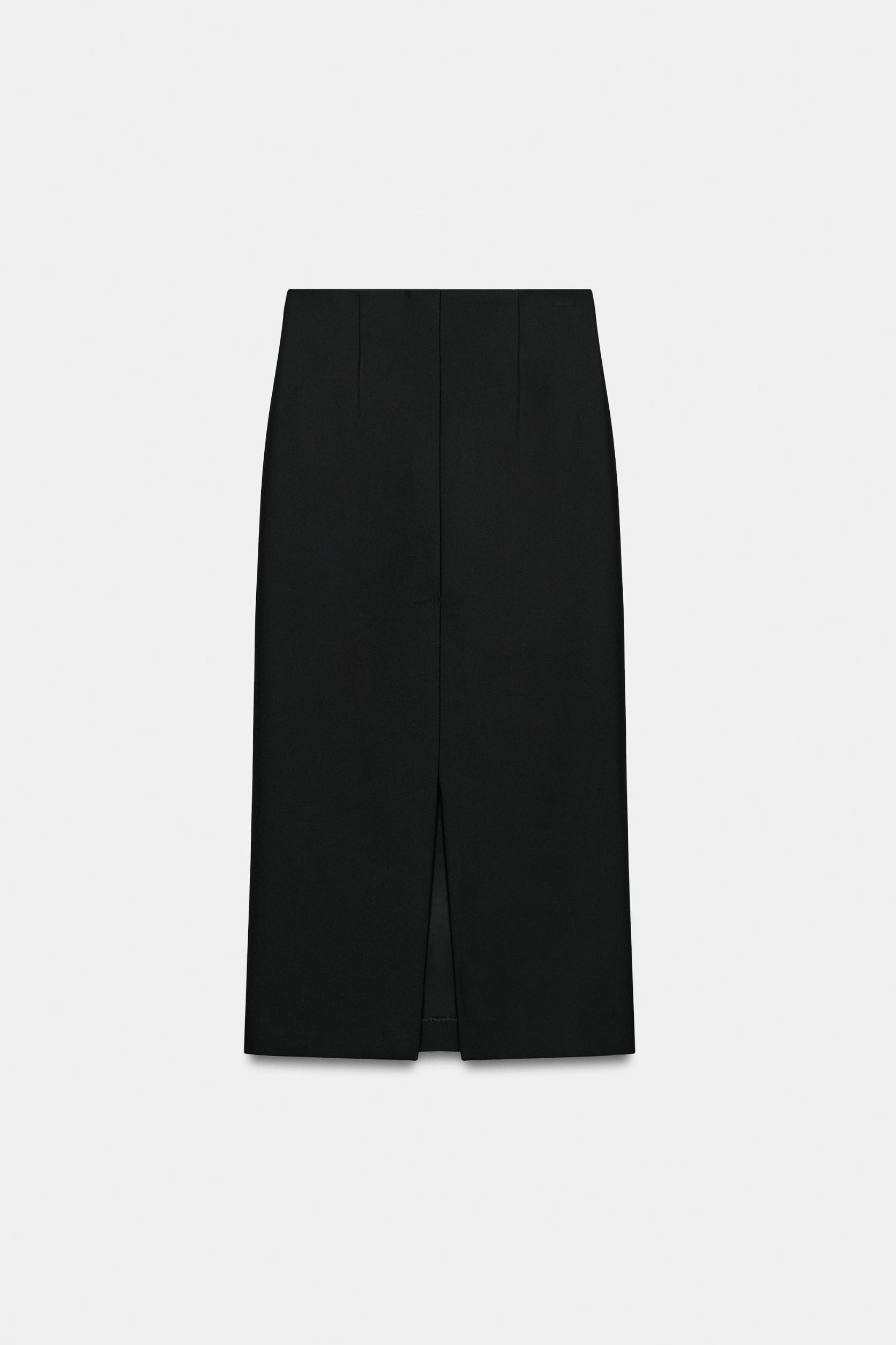 Zw Collection Straight Skirt - Black - Xs