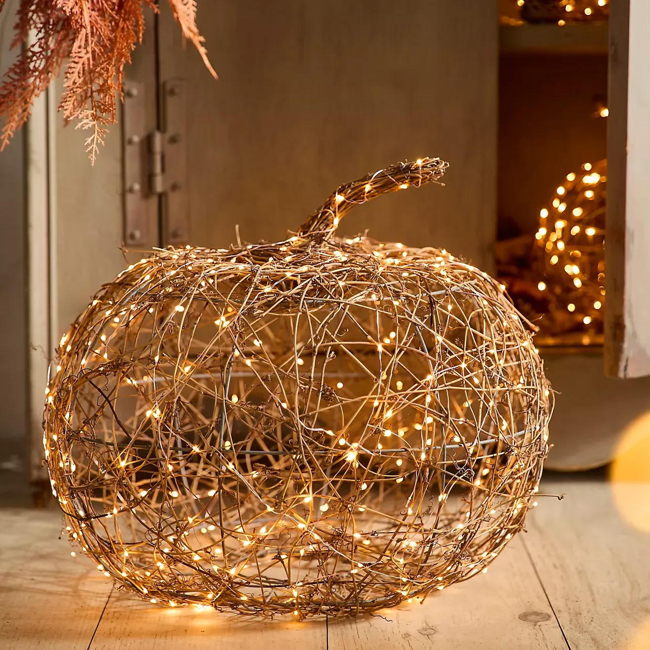 Illuminated Vine Pumpkin