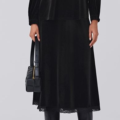 Lunette Velvet Midi Skirt