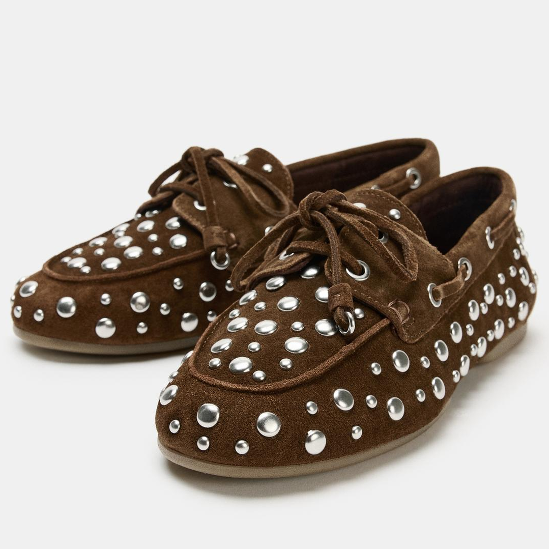 Zara, Studded Loafers
