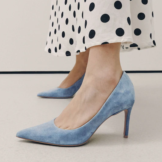 Next, Blue Suede Court Shoes