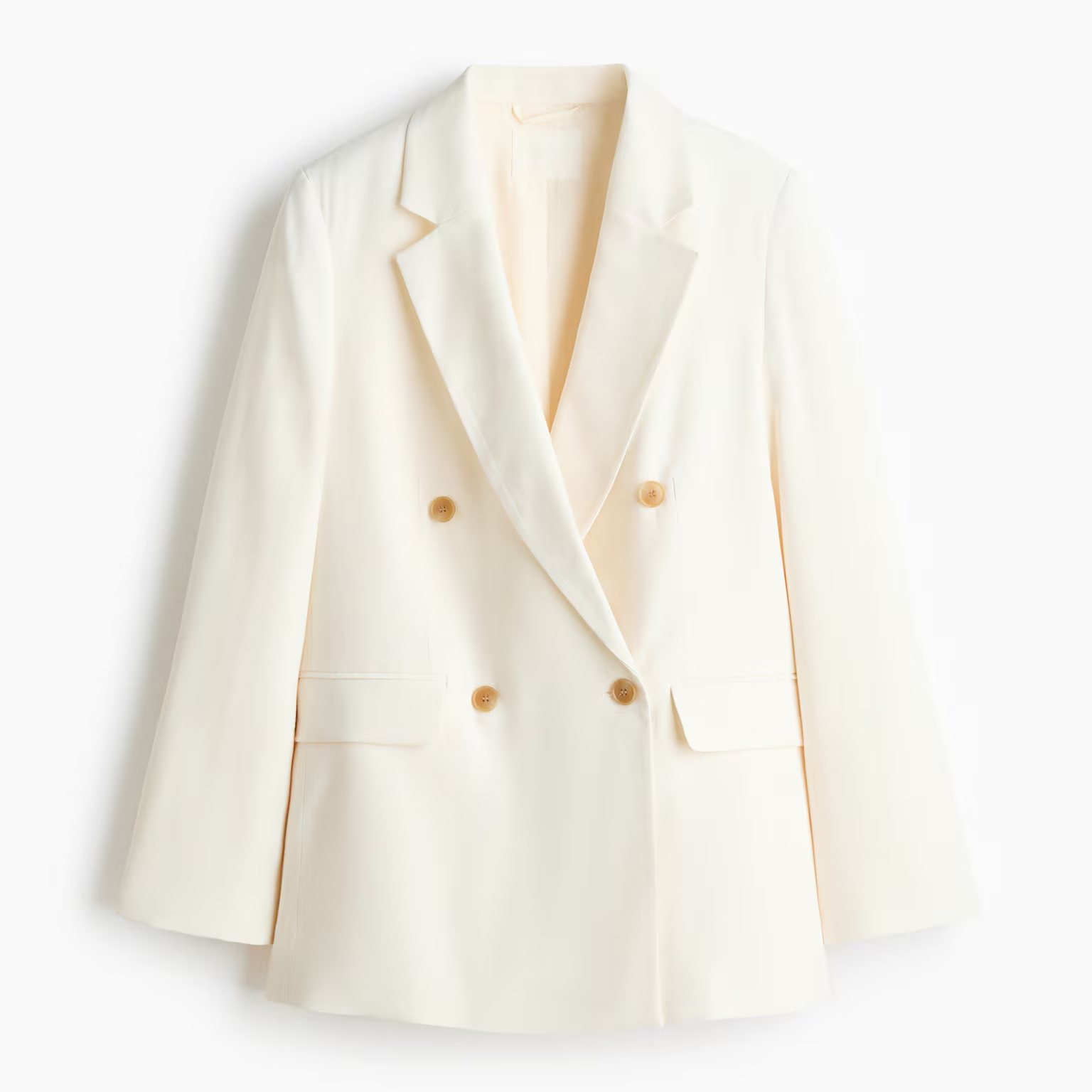 H&amp;amp;M, White Double-Breasted Blazer