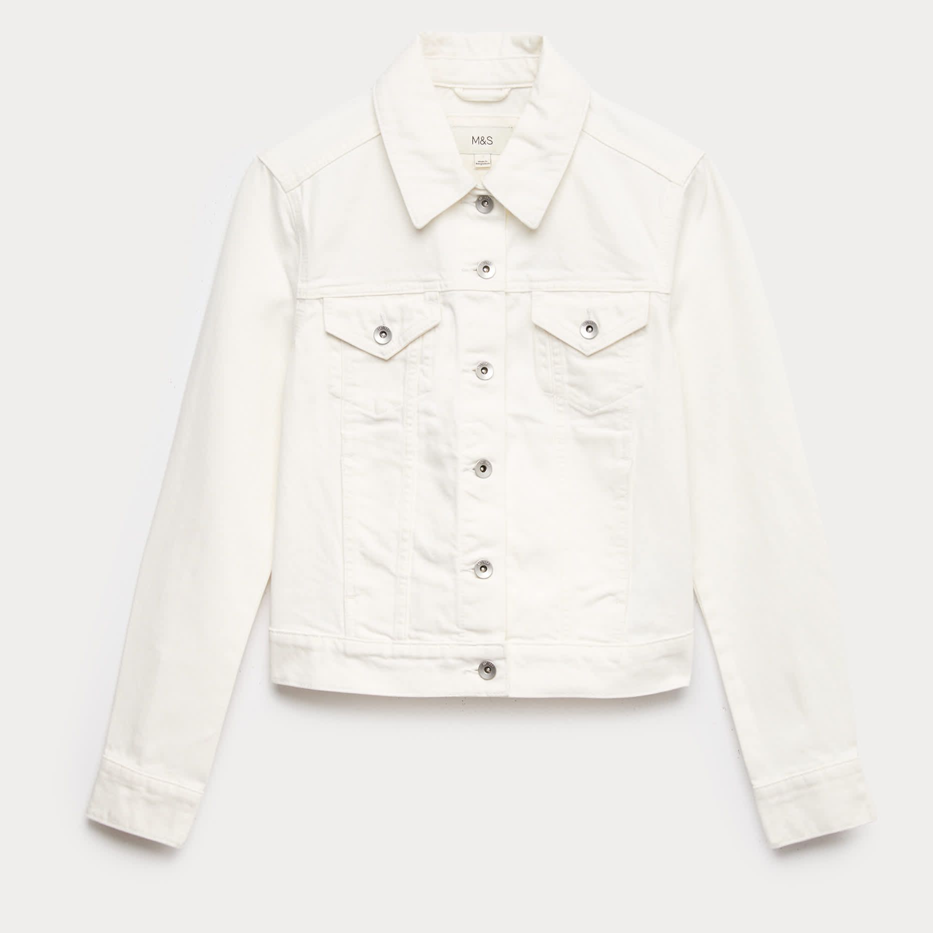 Denim Collared Short Trucker Jacket