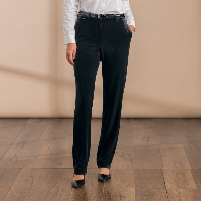 Ladies Velvet Trousers Moss