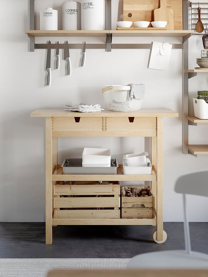 F&amp;Ouml;rh&amp;Ouml;ja Kitchen Trolley - Birch 100x43 Cm
