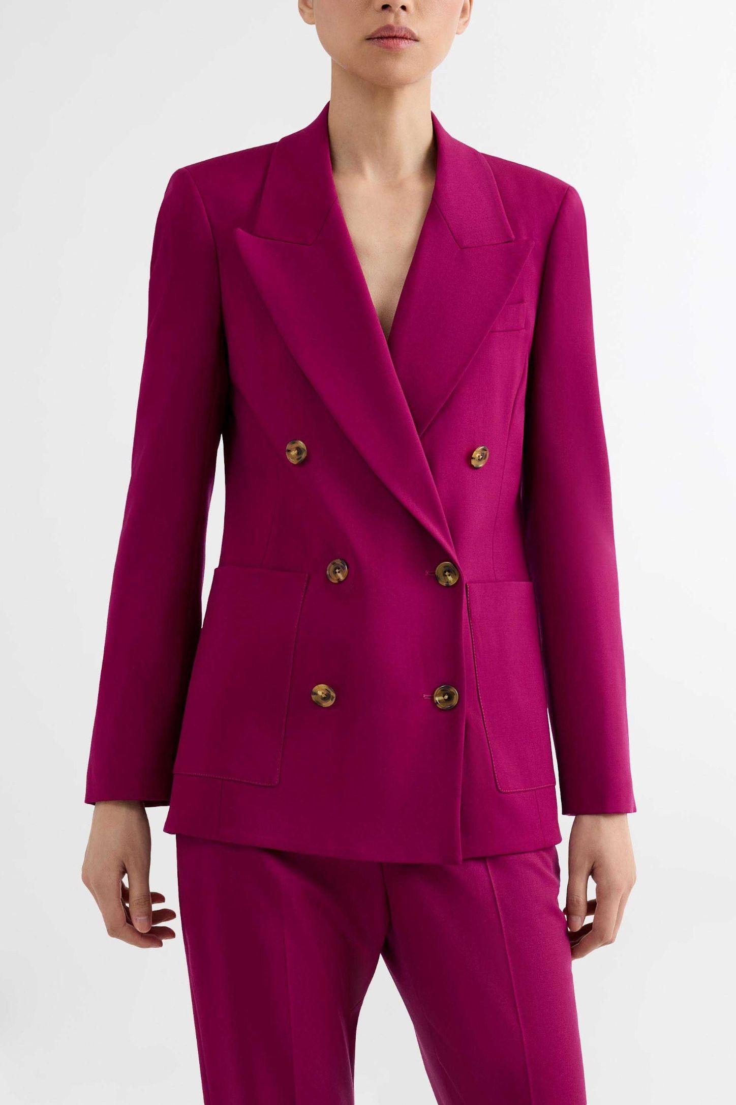 Chelsea Blazer in Seasonless Wool | Magenta