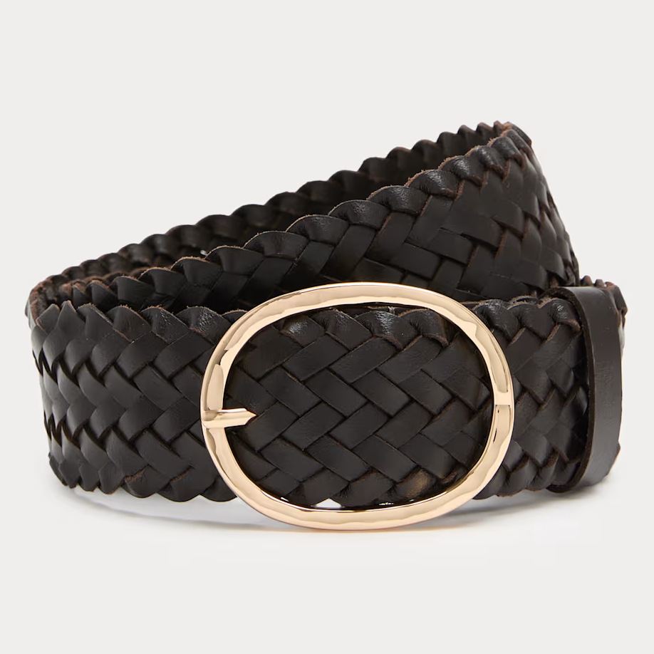 M&S brown woven belt