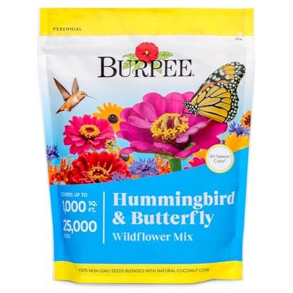 Burpee Wildflower 25,000 Bulk, 1 Bag 18 Varieties of Non-Gmo Flower Seeds for Hummingbirds and Butterflies